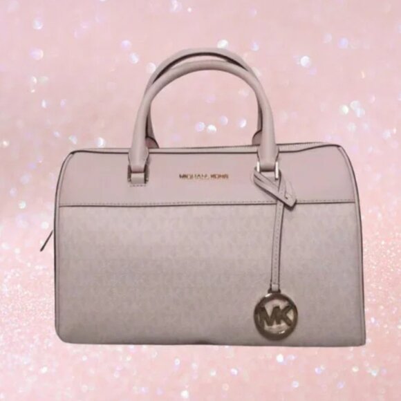 Michael Kors Jet Set Medium Travel Duffel Satchel Handbag • Light Powder Blush - Picture 1 of 7